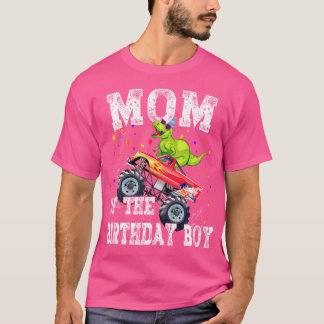 Camiseta Mamá Del Niño De Cumpleaños T Rex Dinosaur Monster