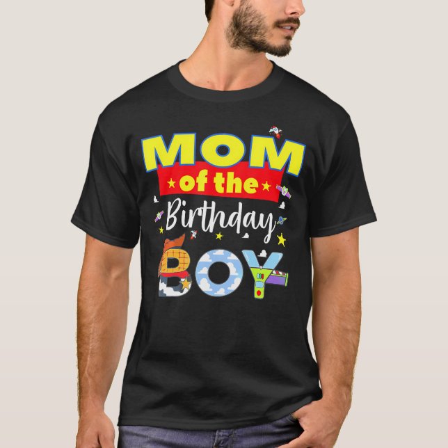Camiseta Mamá Del Niño De Cumpleaños Toy Familly Matando La (Anverso)
