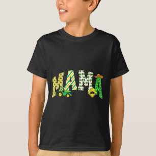 Camiseta Mamá del niño del cumpleaños tractores camiones gr
