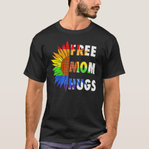 Camiseta Mamá del orgullo libre abraza el girasol Lgbtq Rai