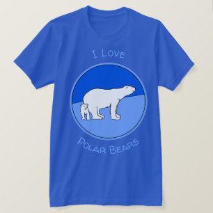 Camiseta Mamá del oso polar y pintura de Cub - arte de la
