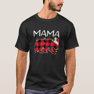 Camiseta Mamá del oso rojo vestido con leche que coincide c