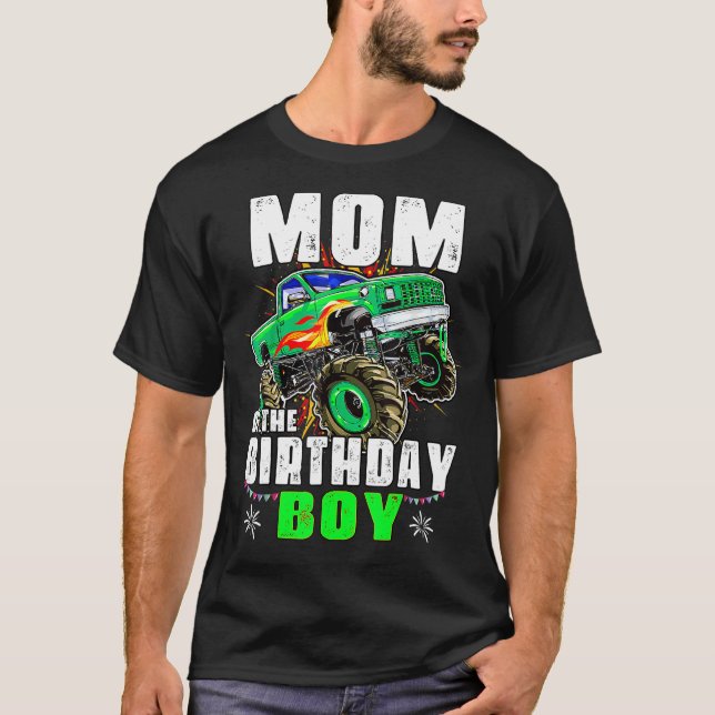 Camiseta Mamá Del Paro De La Familia De Camiones De Niños D (Anverso)