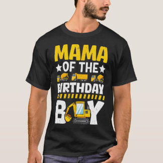 Camiseta Mamá Del Partido Temático De Construcción Del Niño