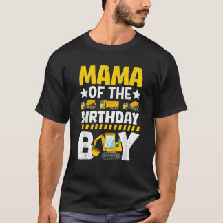 Camiseta Mamá Del Partido Temático De Construcción Del Niño