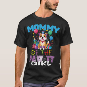 Camiseta Mamá del perro de cumpleaños Paw chica fiesta fami