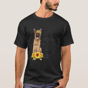 Camiseta Mamá del perro del girasol del pastor alemán