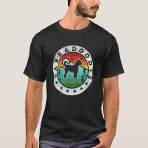 Camiseta Mamá del perro retro vintage Labradoodle
