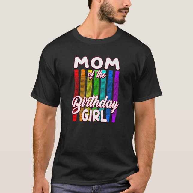 Camiseta Mamá del Pop Tube de cumpleaños del Chica de cumpl (Anverso)