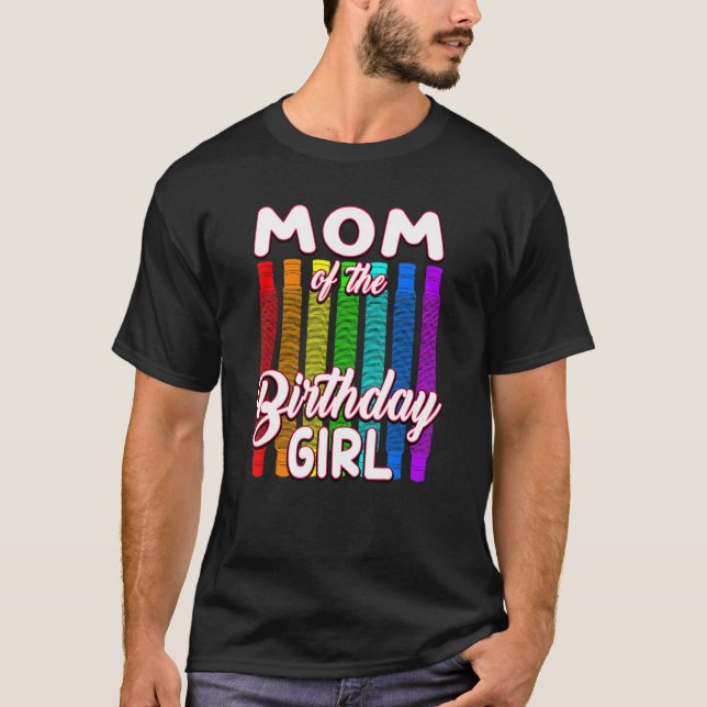 Camiseta Mamá del Pop Tube de cumpleaños del Chica de cumpl (Anverso)