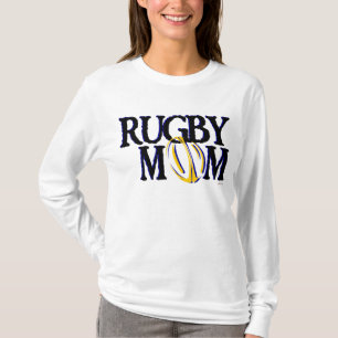 Camiseta Mamá del rugbi (azul y oro)