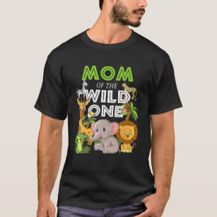 Camiseta Mamá Del Salvaje Ani De La Jungla Safari De Un Zoo