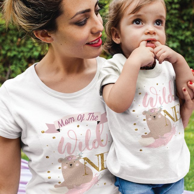 Camiseta Mamá del salvaje cumpleaños de un Chica (Subido por el creador)
