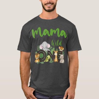 Camiseta Mamá del salvaje zoológico Nacimiento Selva Safari