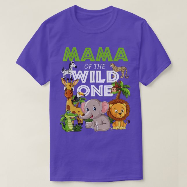 Camiseta Mamá del salvaje zoológico Nacimiento Selva Safari (Diseño del anverso)