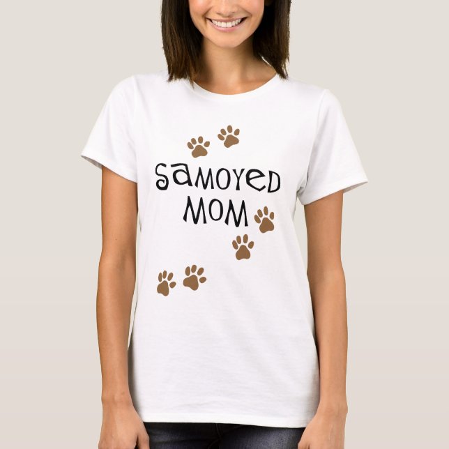 Camiseta Mamá del samoyedo (Anverso)