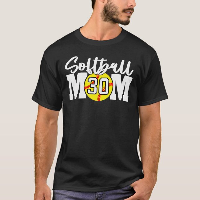 Camiseta Mamá del Softball #30 (Anverso)