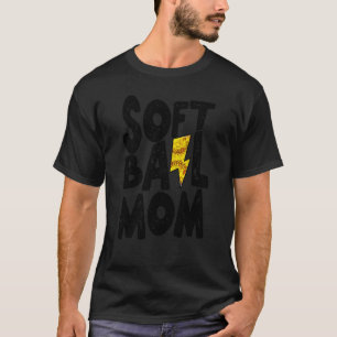 Camiseta Mamá del Softball Mamá relámpago béisbol madre de 