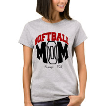 Mamá del Softball rojo personalizada
