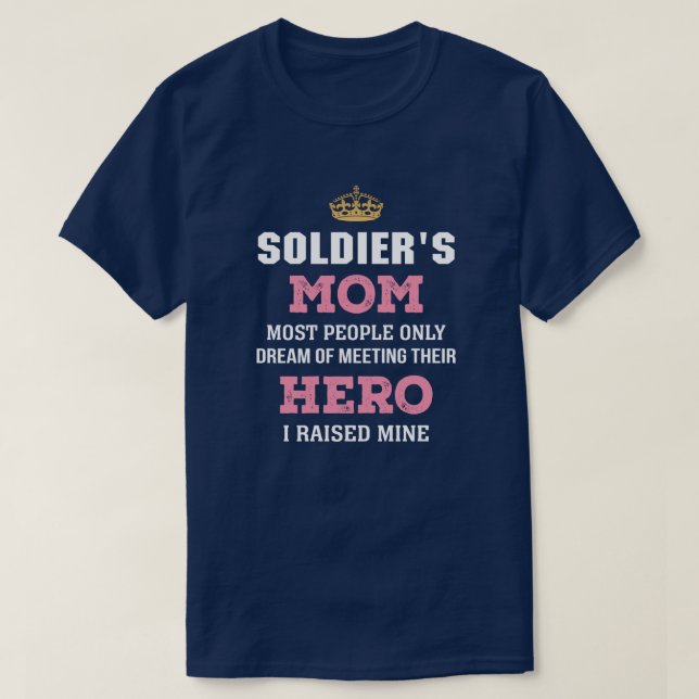 Camiseta Mamá del soldado crió héroe (Diseño del anverso)