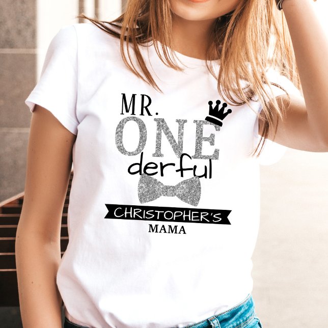 Camiseta Mamá Del Sr. ONEmaravilloso | Padres 1º cumpleaños (Subido por el creador)