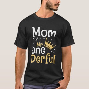 Camiseta Mamá Del Sr. Onemaravilloso Primer Cumpleaños Un