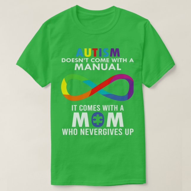 Camiseta Mamá del super autismo que nunca se rinde (Diseño del anverso)