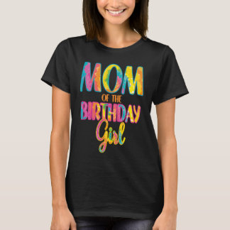 Camiseta Mamá del tema del tinte del cumpleaños del Chica