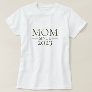Camiseta Mamá Desde Año Personalizado Minimal Maternidad