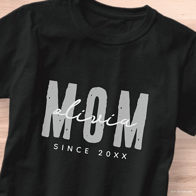 Camiseta Mamá desde el 20XX Preppy simple moderno (Subido por el creador)