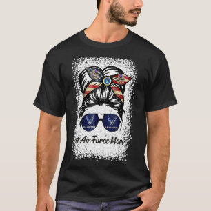 Camiseta Mamá desordenada Bun Gafas de sol Día de la Madre