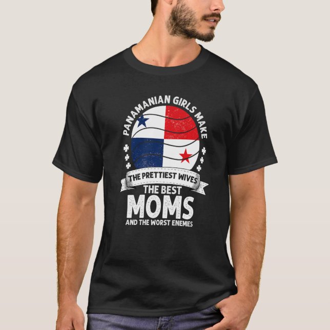 Camiseta Mamá Día de la Madre panameña ama América panameña (Anverso)