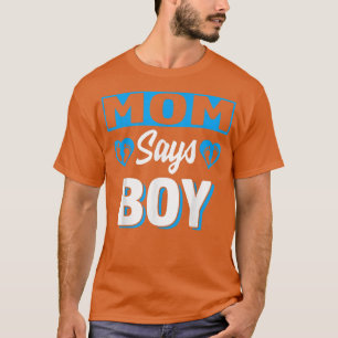 Camiseta Mamá dice que niño pequeño revelador de género equ