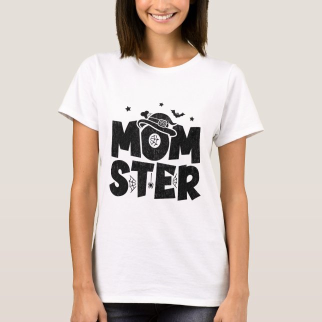 Camiseta Mamá disfraz de Halloween - Mamá de Halloween - Mo (Anverso)