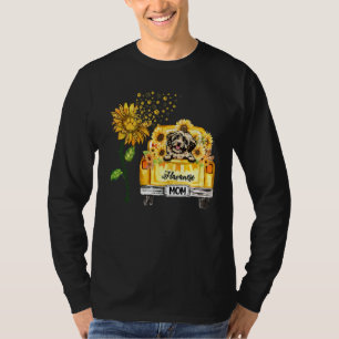Camiseta Mamá divertida de Havanés girasol pata de perro