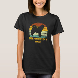 Camiseta Mamá divertida de Husky Siberiano Retro dueña de D