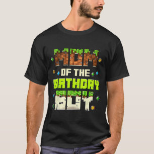Camiseta Mamá Divertida Del Cumpleañero Videojugador Pixel 