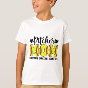 Camiseta Mamá divertida lanzadora de Softll de una mamá lan