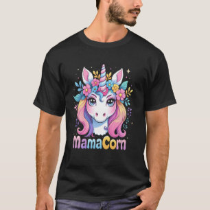 Camiseta Mamá divertida MamaCorn Unicornio Mamá Cute Cumple