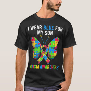 Camiseta Mamá Divertida Papá Autismo Mariposa Aparato Que L