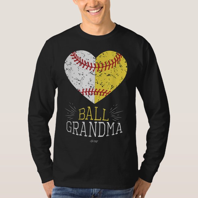 Camiseta Mamá divertida pelota de béisbol Graciosa Abuela G (Anverso)