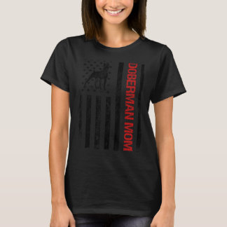 Camiseta Mamá Doberman bandera estadounidense de EE. UU. Do