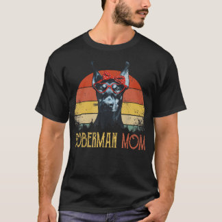 Camiseta Mamá Doberman Perro Retro Vintage