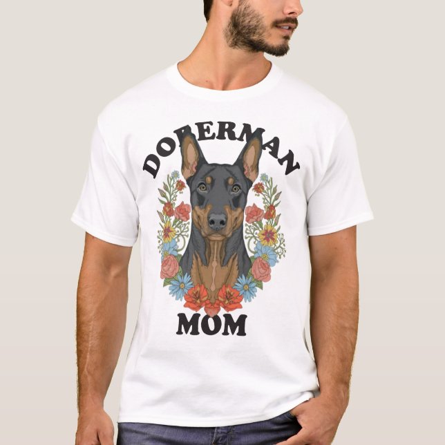 Camiseta Mamá Doberman Siempre (Anverso)