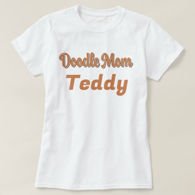 Camiseta Mamá Doodle Bernedoodle Personalizado Nombre Masco (Diseño del anverso)