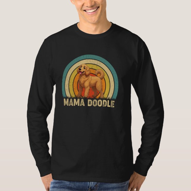 Camiseta Mama Doodle Mom Mother's Day Goldendoodle Dog Girl (Anverso)