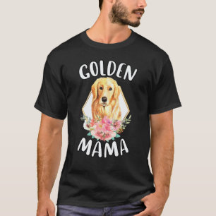 Camiseta Mamá dorada linda Perro Retriever Dorado Acuarel