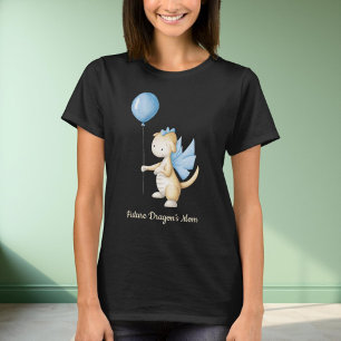 Camiseta Mamá Dragón Futuro Dragón Negro Bebé Dragón Mamá e