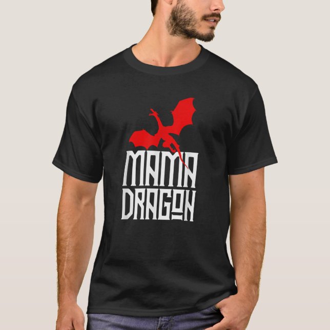 Camiseta Mamá Dragón Matando Tribuna Familiar Madre Roja M (Anverso)