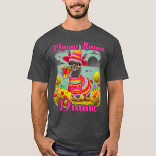 Camiseta Mama Drama Llama Alpaca con gafas de sol Llama Amo